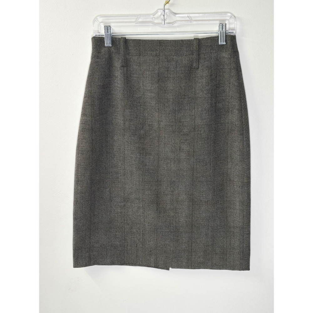 Cabi Rayon Blend Plaid Pencil Skirt Career Wear Lined Size 2 Womens